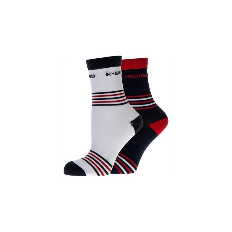 Skarpety tenisowe KSwiss Crew Heritage granatowe/białe męskie - 2 pary